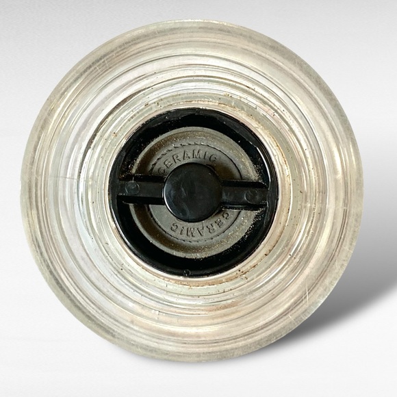 Large Tall 12” Pepper Mill Clear Acrylic & Stainless Steel Ceramic Grinder - Picture 5 of 10